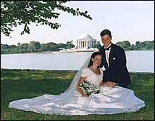 Wedding at the Jefferson Memorial